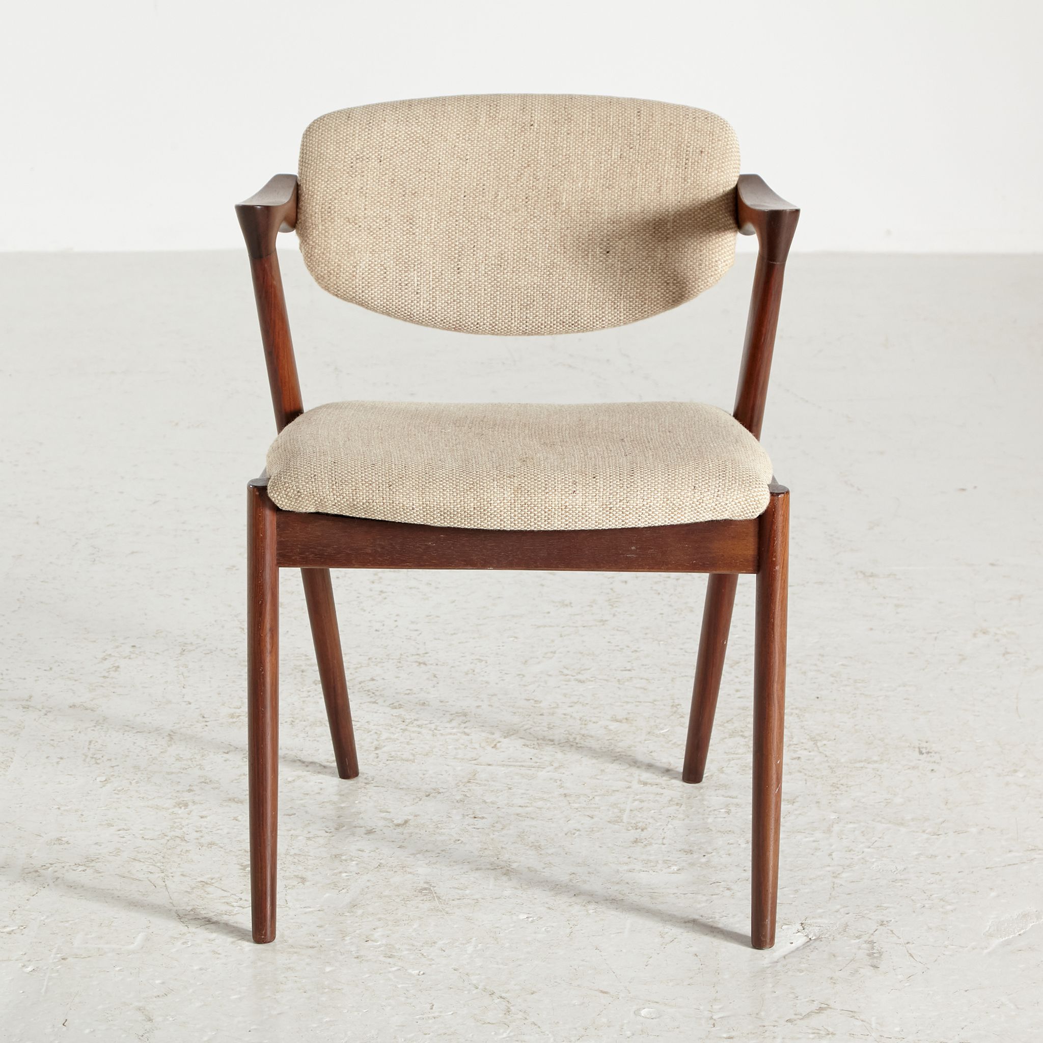 Chaises de salle à manger en teck modèle 42 de Kai Kristiansen pour Schou Andersen