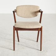 Chaises de salle à manger en teck modèle 42 de Kai Kristiansen pour Schou Andersen