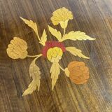 Wooden pedestal table decor flower or bedside side table