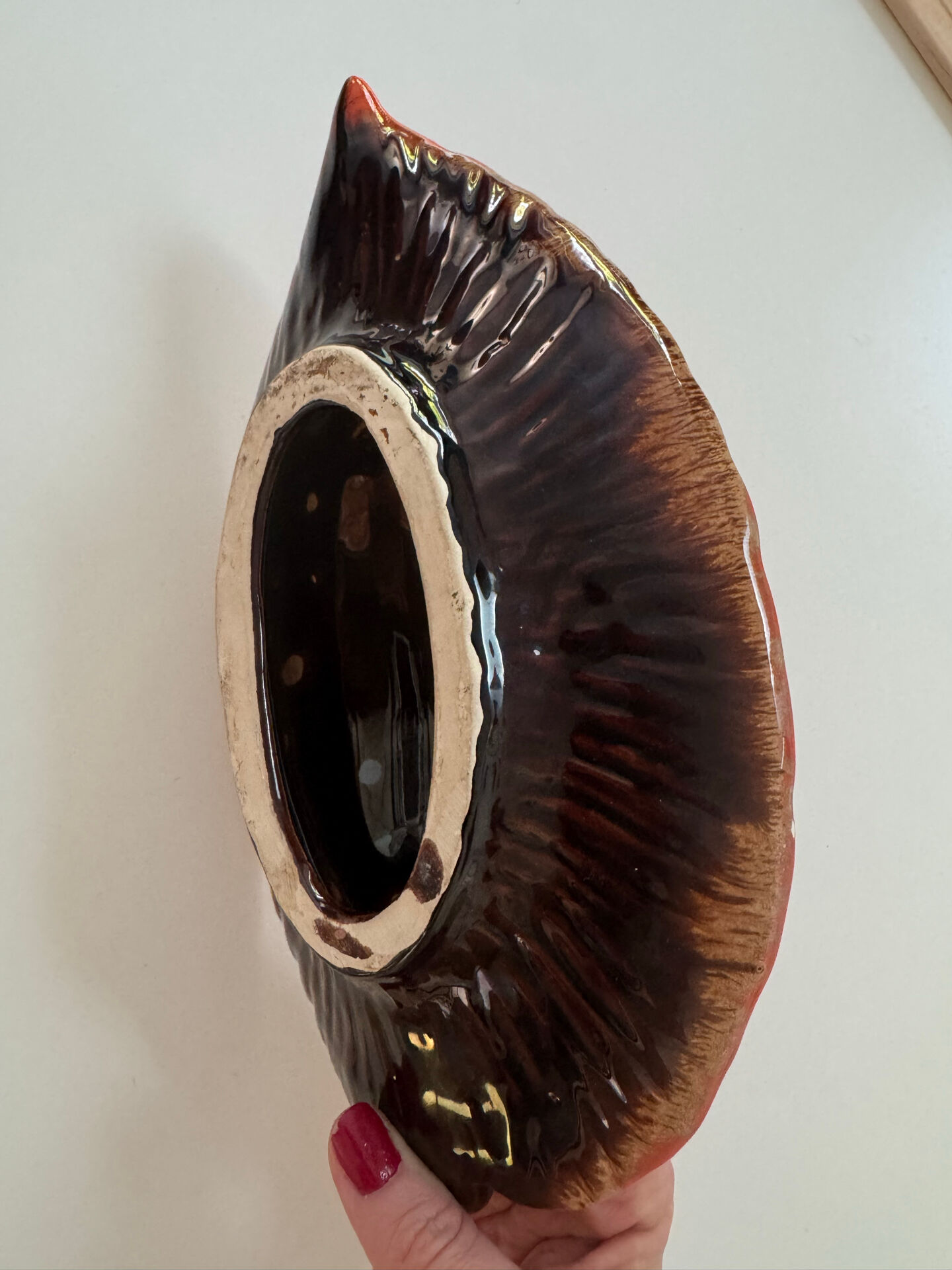 Ceramic plate Barbotine