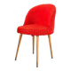Chaise moumoute orange vintage