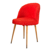 Chaise moumoute orange vintage
