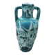 Antique turquoise terracotta amphora vase