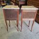 Pair of rosewood bedside tables with marble top n° 2