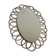 Mirror oval rattan 29cm x 40cm