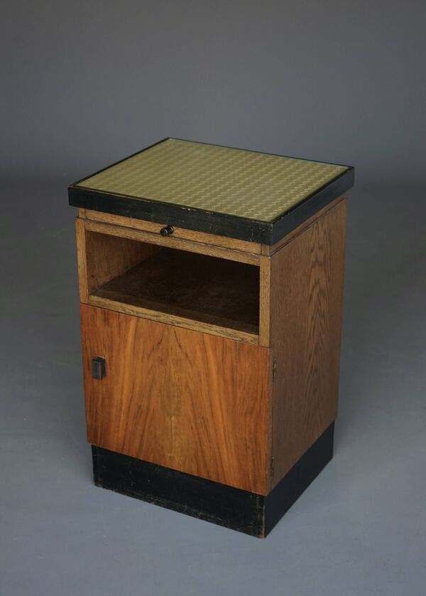 Table de nuit Art Déco ou École de La Haye par H. Pander & zn., années 1930