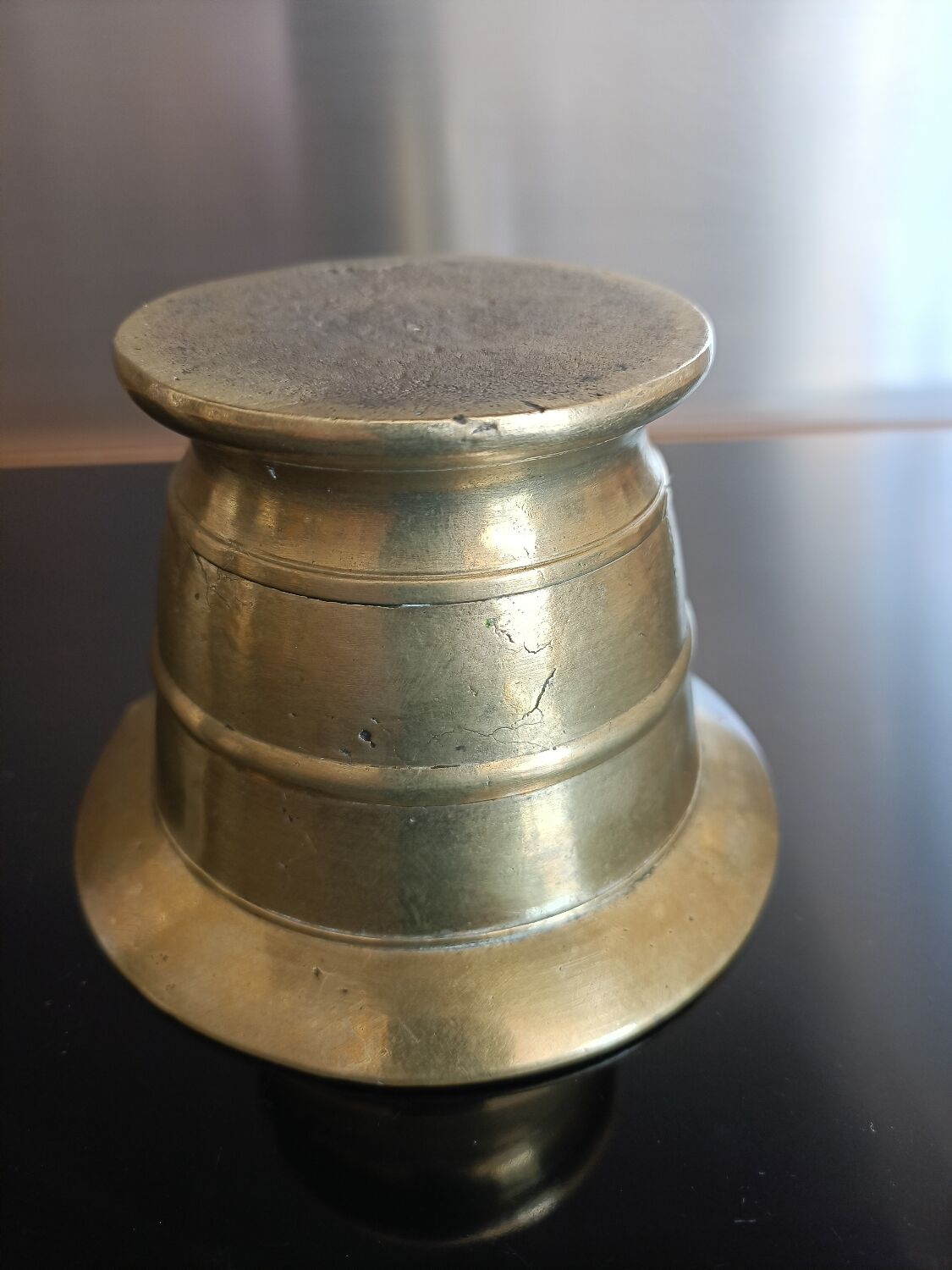 18th century gilded bronze mortar
