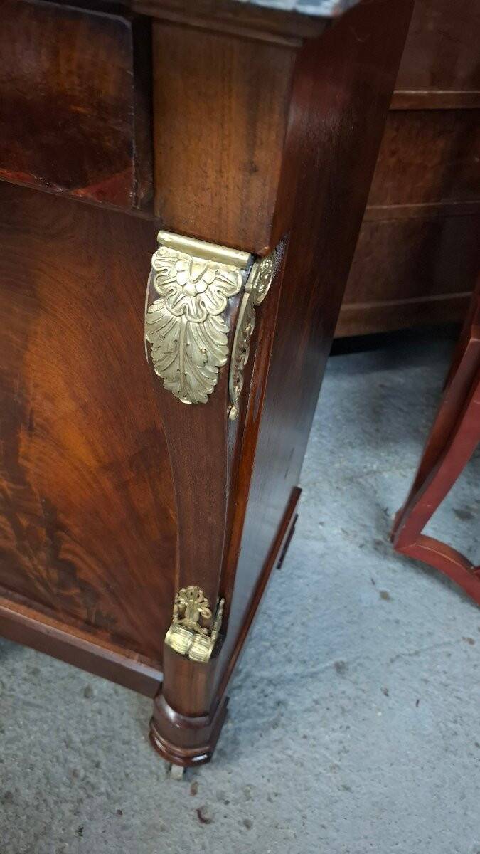 Empire mahogany bedside table