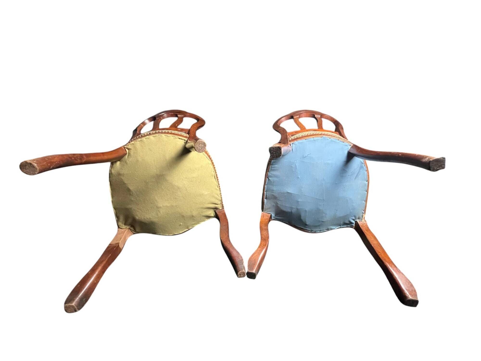 Paire de chaises en acajou époque Napoléon III fin XIXème