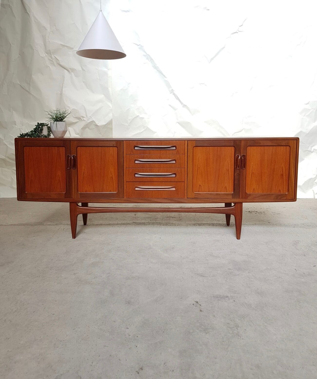 Vtg Mid Century G Plan Fresco Teak 7ft Sideboard Danish Design 60s 70s Retro