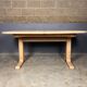 Oval extendable dining table in beech with Danish design.