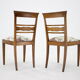 Set of two antique side chairs, czechoslovakia 1950
