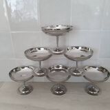 Chrome-plated stainless steel dessert bowls Jean Couzon