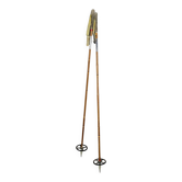 Wooden ski poles