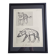 Illustrated plate, Studies of a lion cub and a hyena, Signed A. Margat, 1930