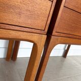 Scandinavian Teak Nightstands by Kai Kristiansen for Aksel Kjersgaard, Denmark, 1960s, Set of 2
