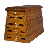 Leather gym box, bench 1930s