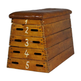 Leather gym box, bench 1930s