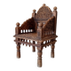 Fauteuil Ancien Pidha Rajasthan XIXeme en Palissandre