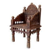 Fauteuil Ancien Pidha Rajasthan XIXeme en Palissandre