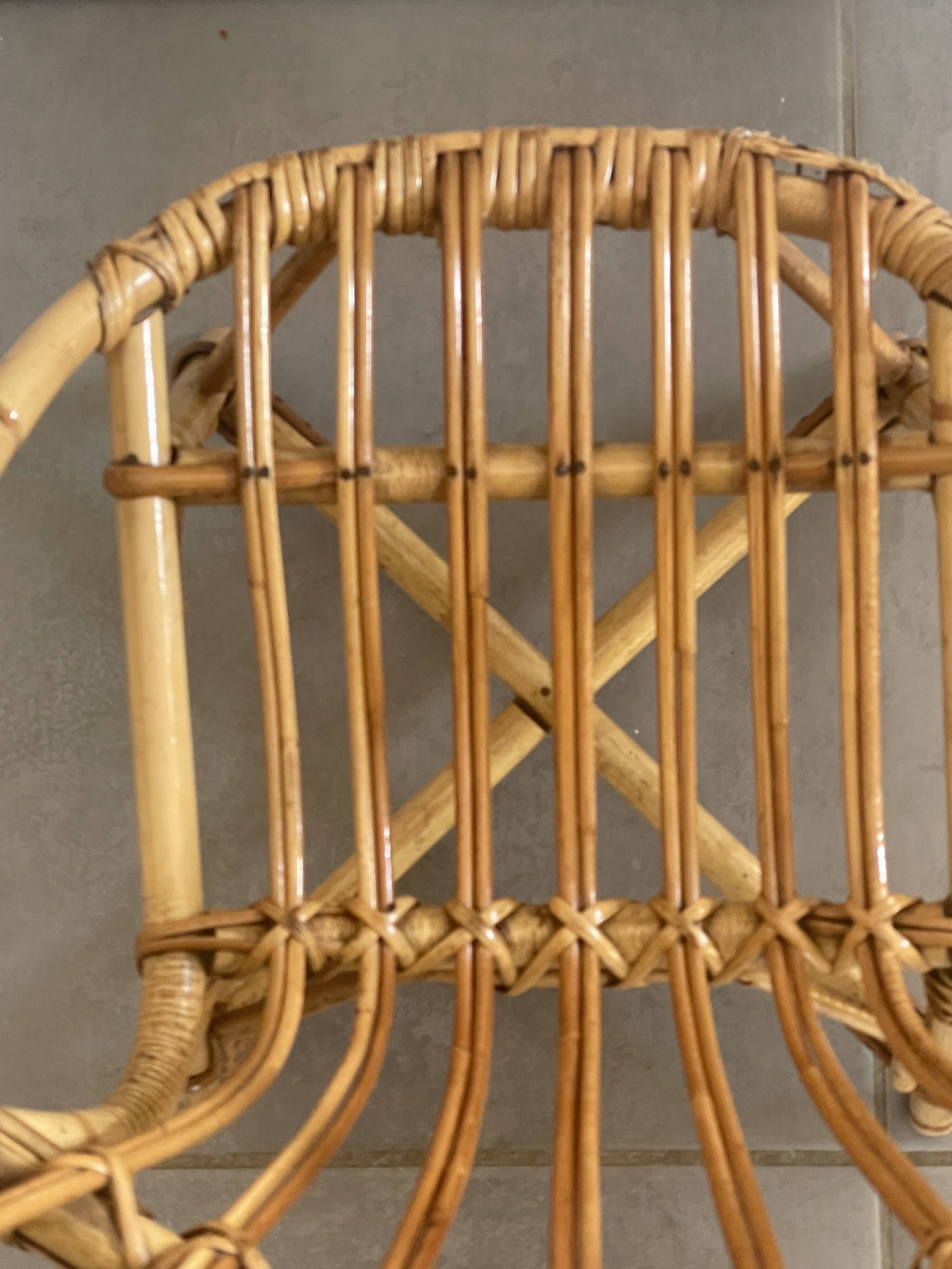 Fauteuil enfant en rotin