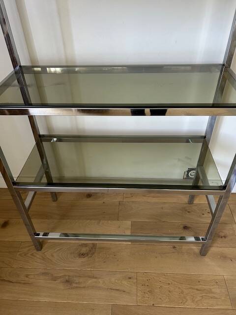 Chrome metal shelf