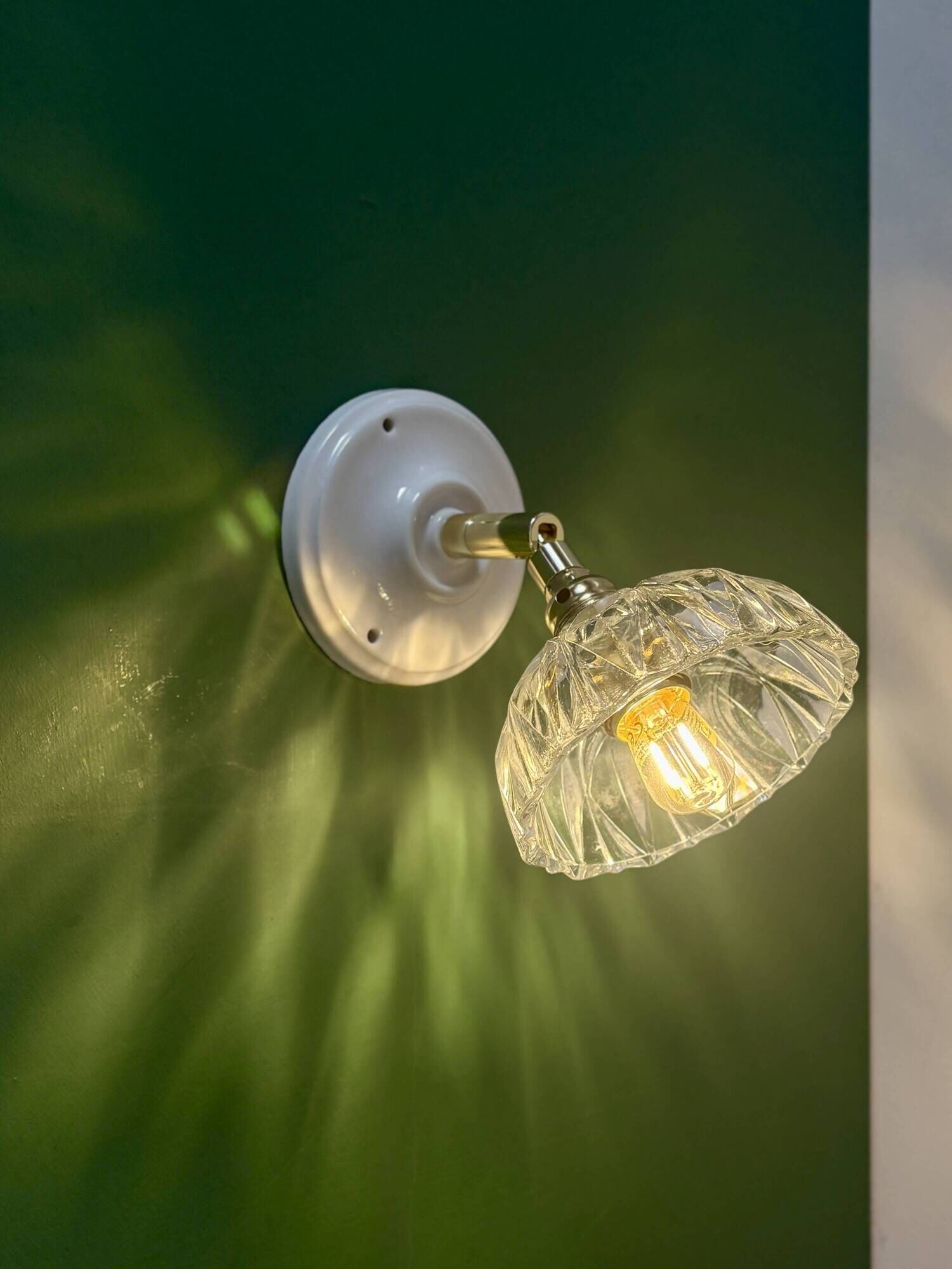 Vintage glass cut lampshade - tableware collection (APPV01)