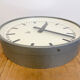 Large Grey Industrial Wall Clock from Pragotron, 1960s