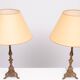 Gilded Bronze table lamps with shades France 1880s