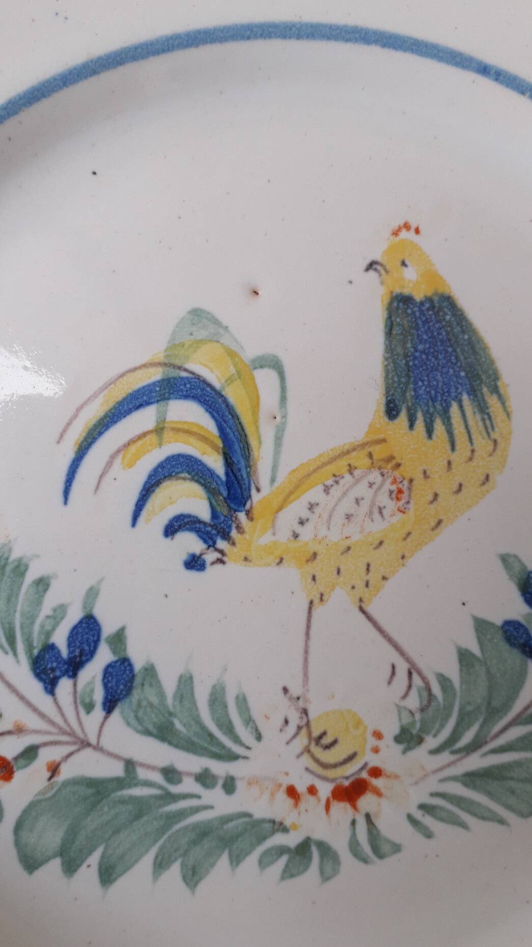 Nevers rooster plate