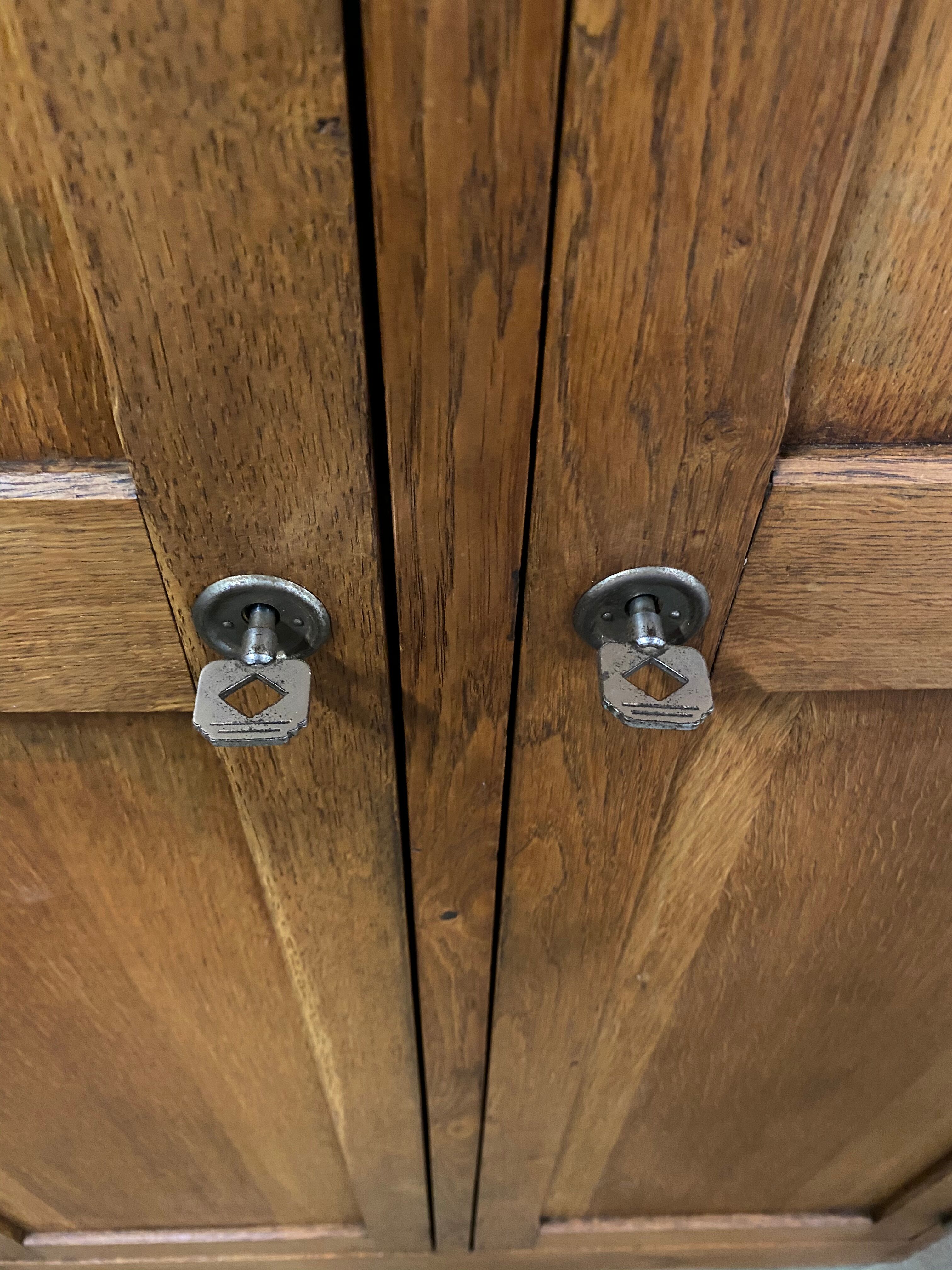 Vintage Parisian cabinet in small model oak