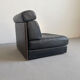 De sede 'ds-77' sofa bed in black leather, 1-seater module
