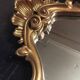 Baroque carved wood mirror Aged gold