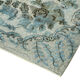 Handwoven overdyed oriental 1970s 185 cm x 295 cm blue carpet