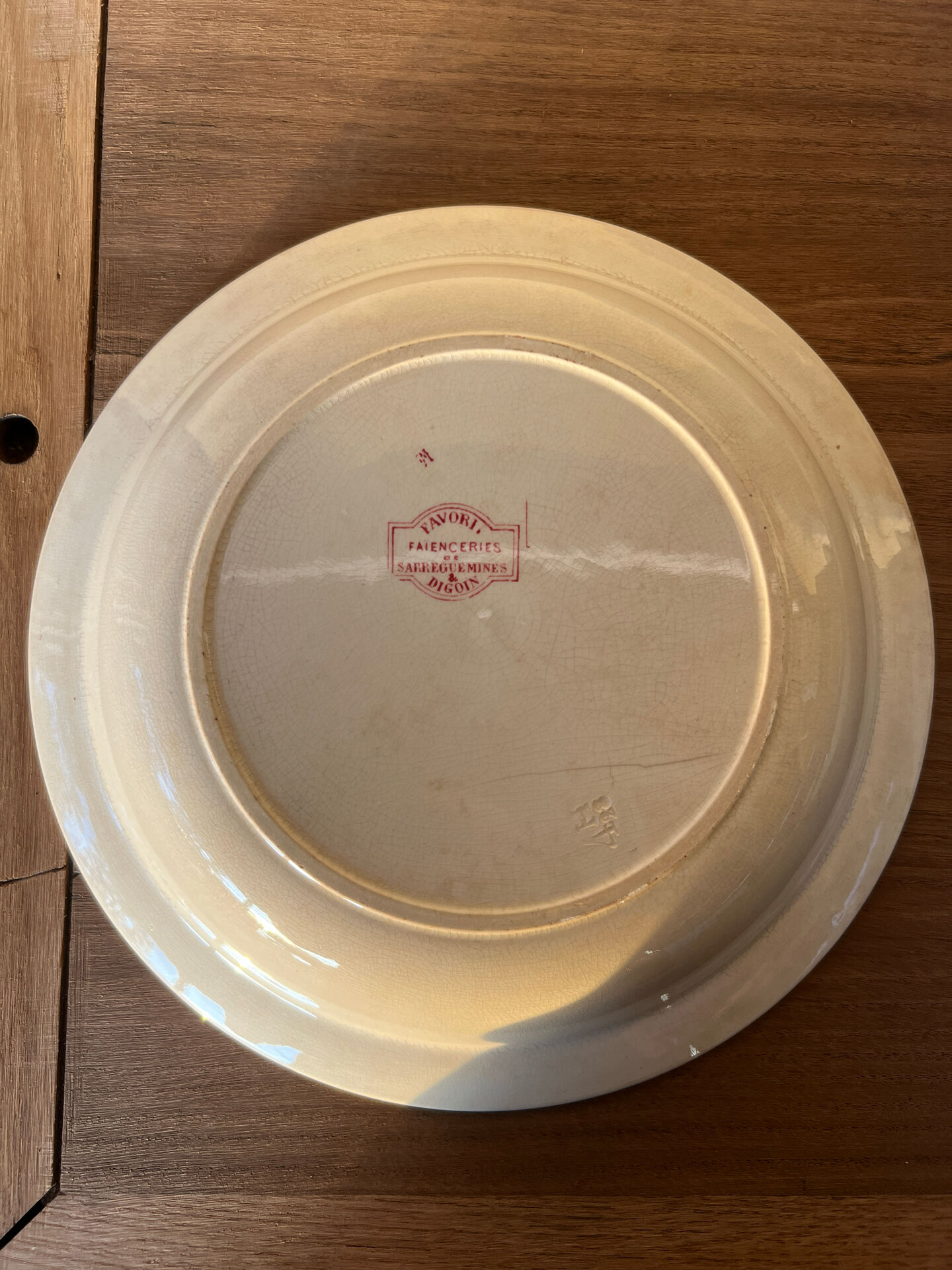 Sarraguemines & Digoin plate - Favourite model