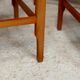 5 wooden chairs tapered base, circa 1975.