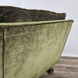 70s corner sofa in green fabric