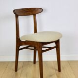 Chaises vintage Hałas beige bouclé - lot de 3