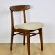 Chaises vintage Hałas beige bouclé - lot de 3