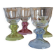 4 antique crystal glasses – Römer style
