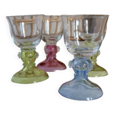 4 verres anciens en cristal – Style Römer