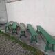Benches of guinguettes, lot of 5
