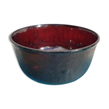 Salad bowl Sierra glass ruby granite frosted Arcoroc 1970