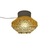 Herda Holland - lampe de plafond - géométrique - verre pressé - années 60