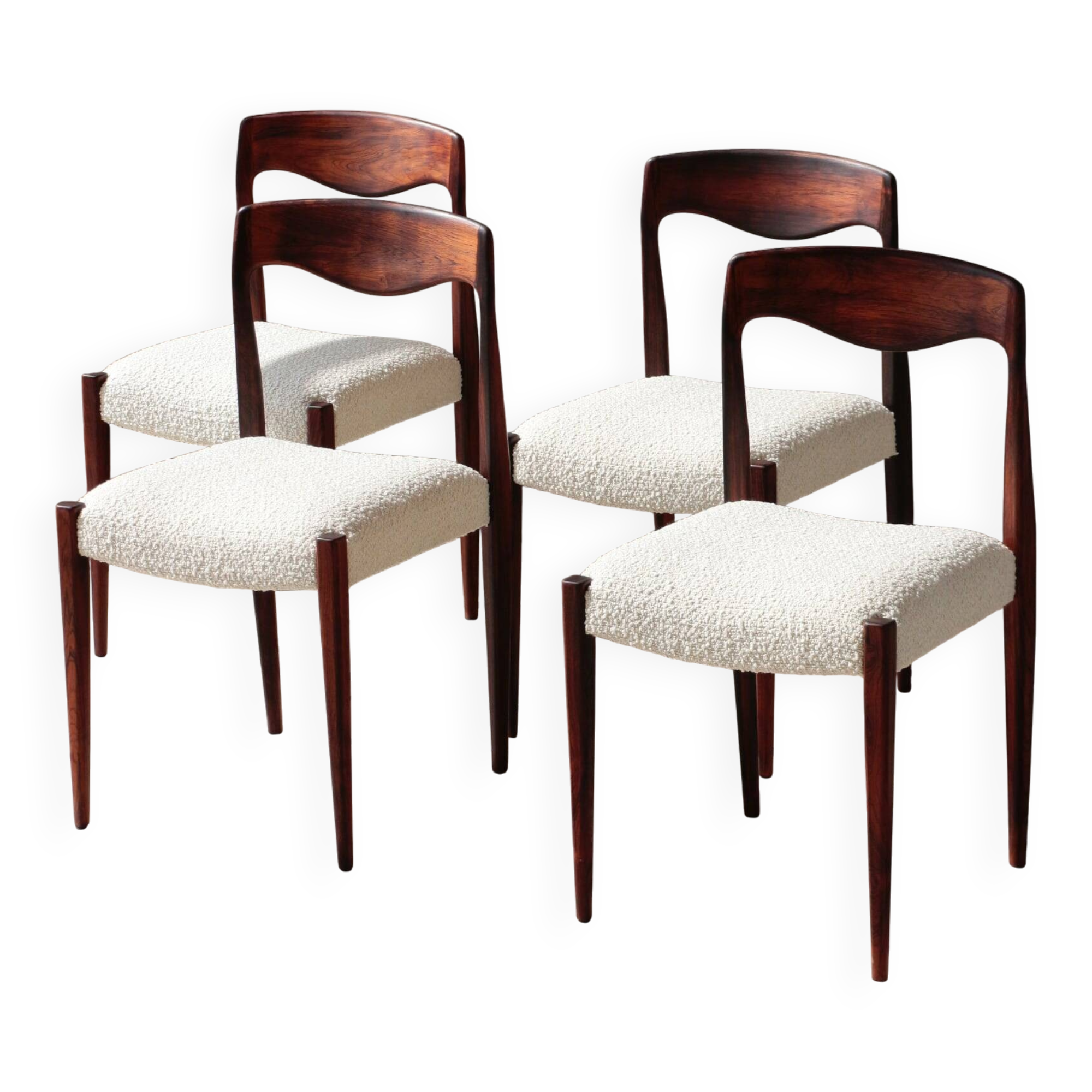 Set of 4 Scandinavian rosewood chairs – Otto Møller style | Vintage