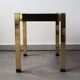 Pair of Hollywood Regency style brass side tables, 70s.