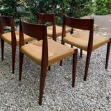 4 chairs model Pia by Poul Cadovius circa 1960