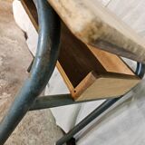 Bureau d'écolier 1960 avec casier