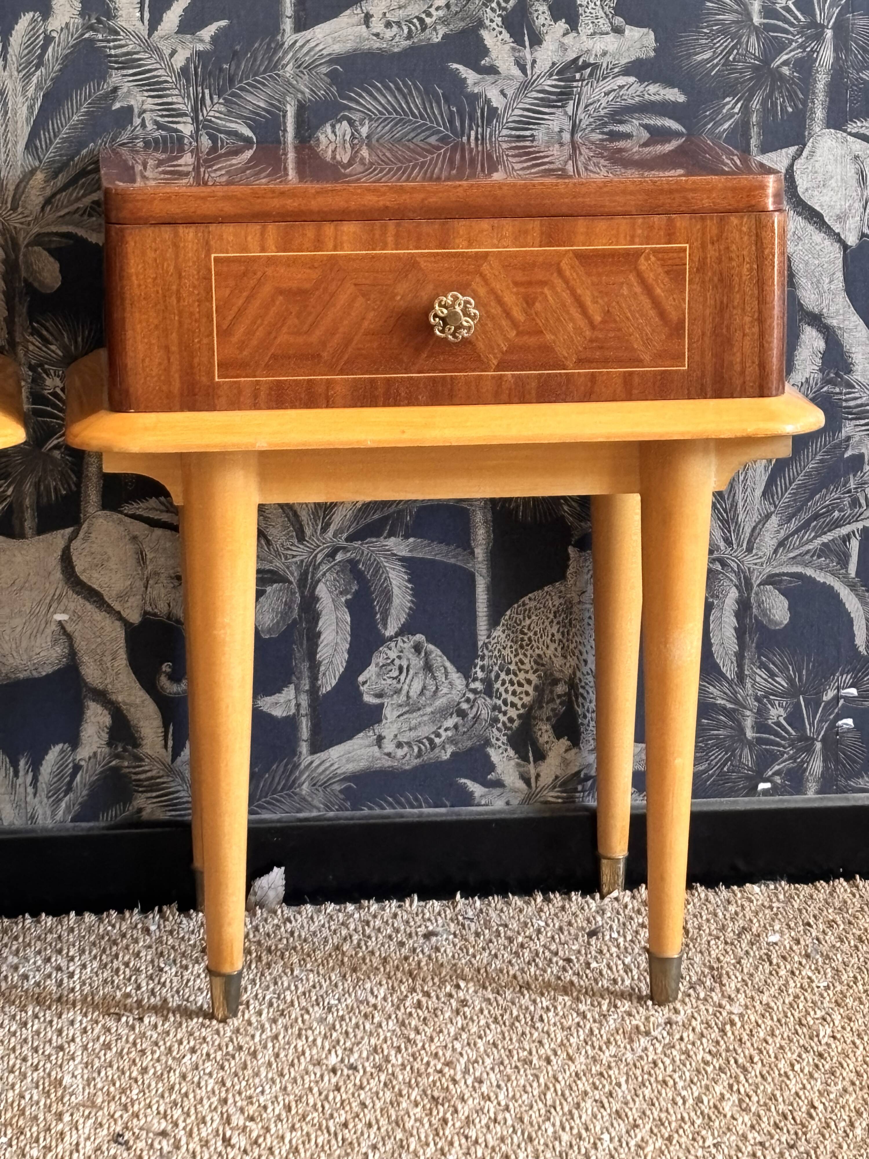 Paire de chevets art deco 1960