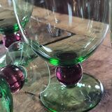 6 vintage design blown glasses from the 60s and 70s